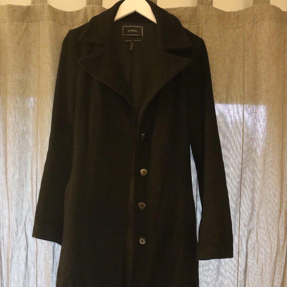 Long wool women's dress coat